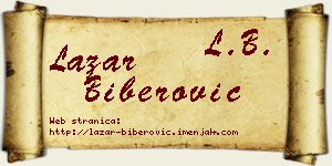 Lazar Biberović vizit kartica